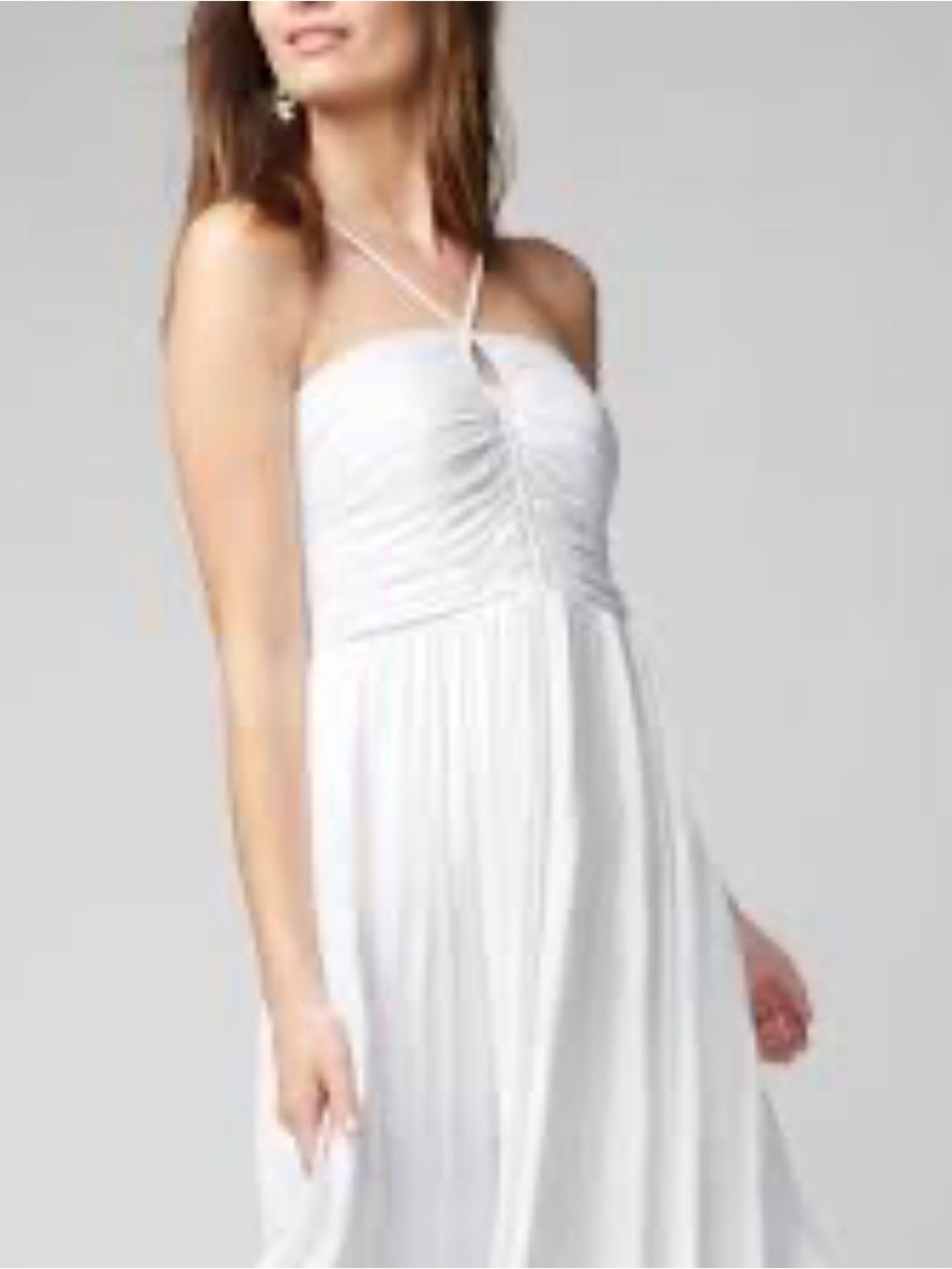 White House Black Market. Strapless Halter Maxi Dress